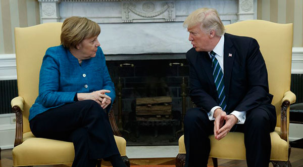 Merkel in Washington for Talks with Trump